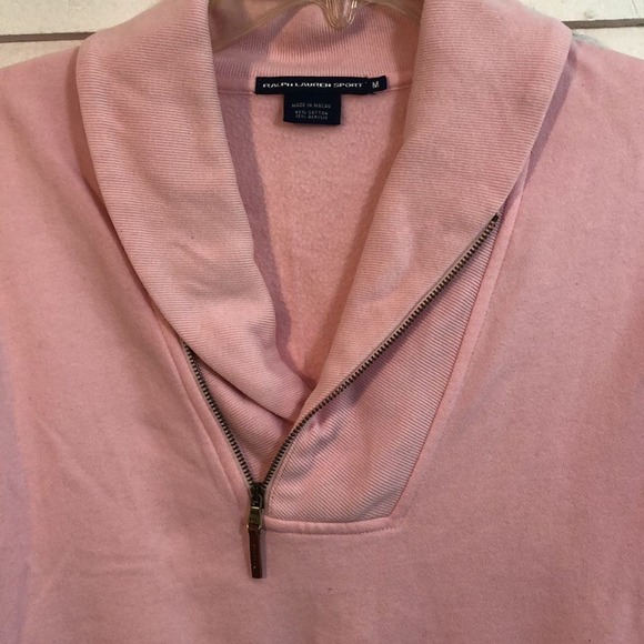 Ralph Lauren Sport Sweater Womens Small M Pink Knit V Neck Cotton - Picture 2 of 16
